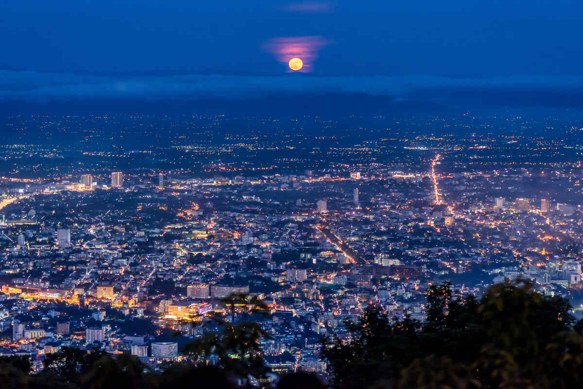 Sunset from Doi Suthep things to do in Chiang Mai at night