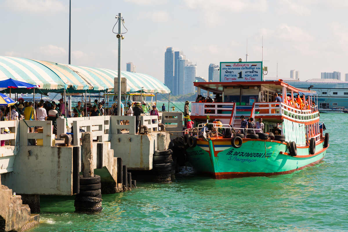 Ferry in Pattaya going to Ko Larn Island