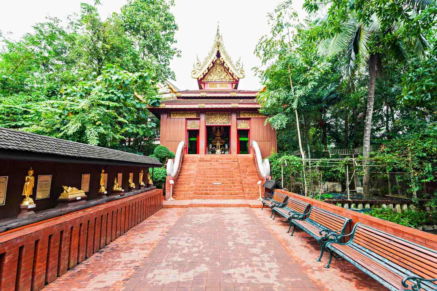 Outside the Emerald Buddha Temple in Chiang Rai