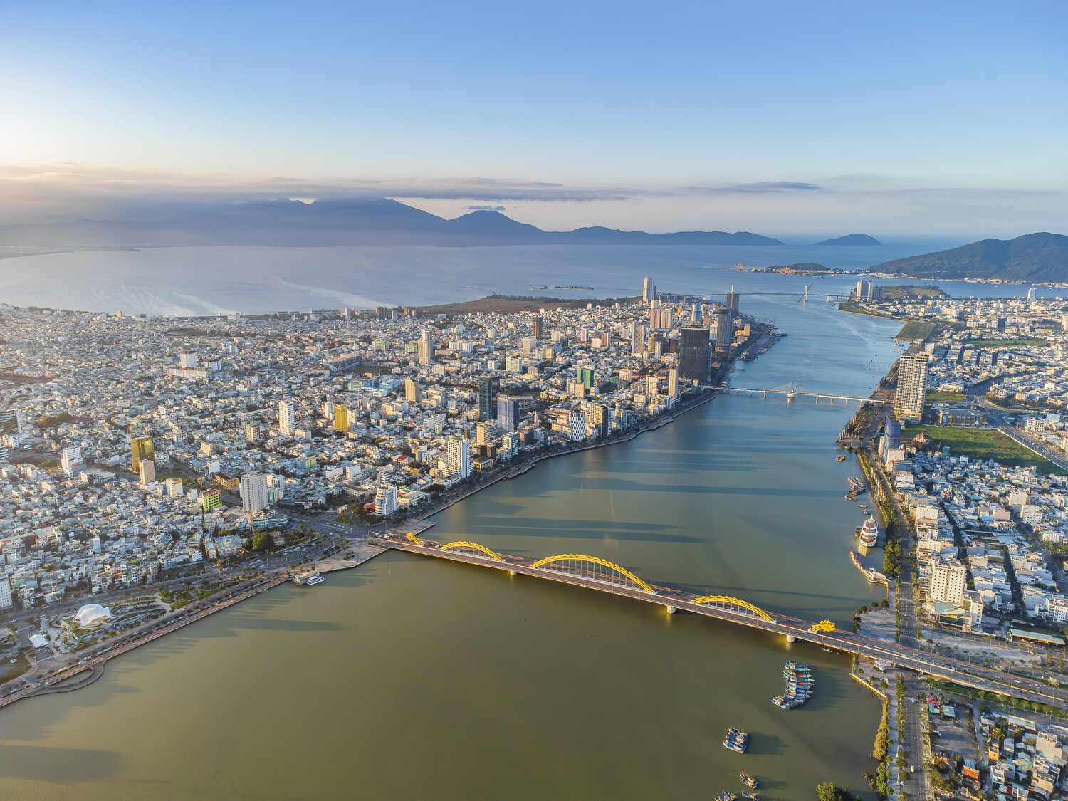 Da Nang city from the sky