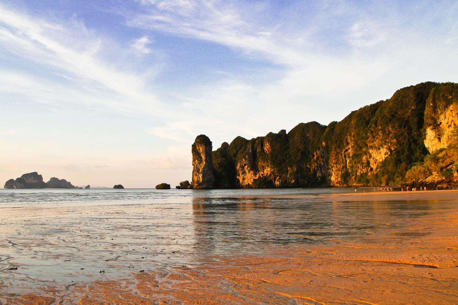 Sunset behind a silhouette of hills in Ao Nang Beach Krabi.jpg