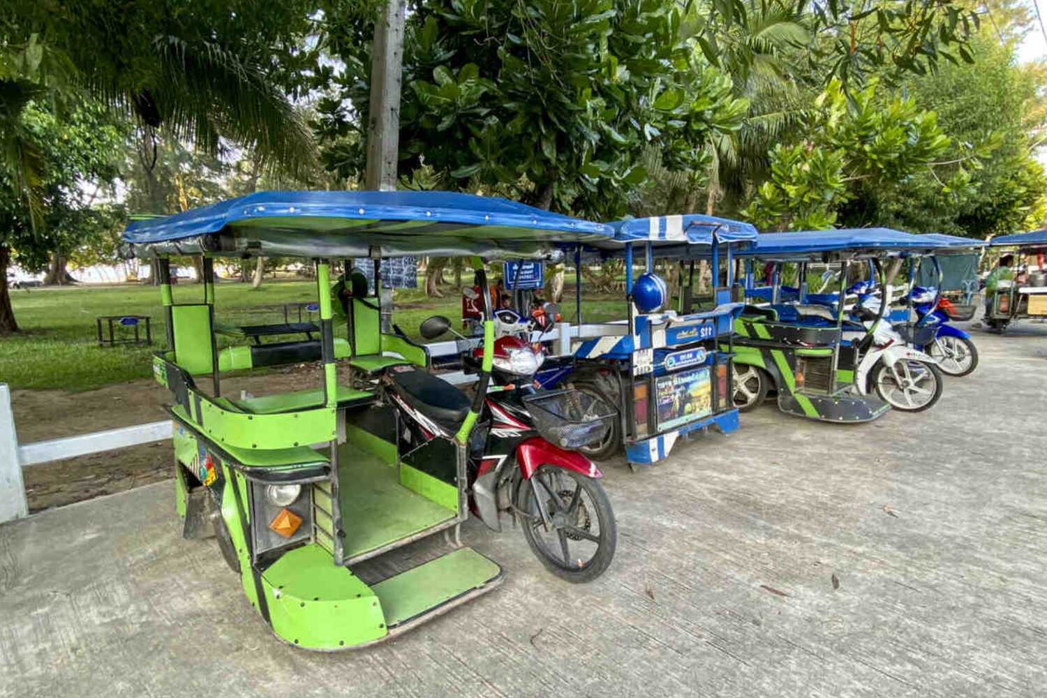 Tuk tuk waiting for clients in Ao Nang Krabi