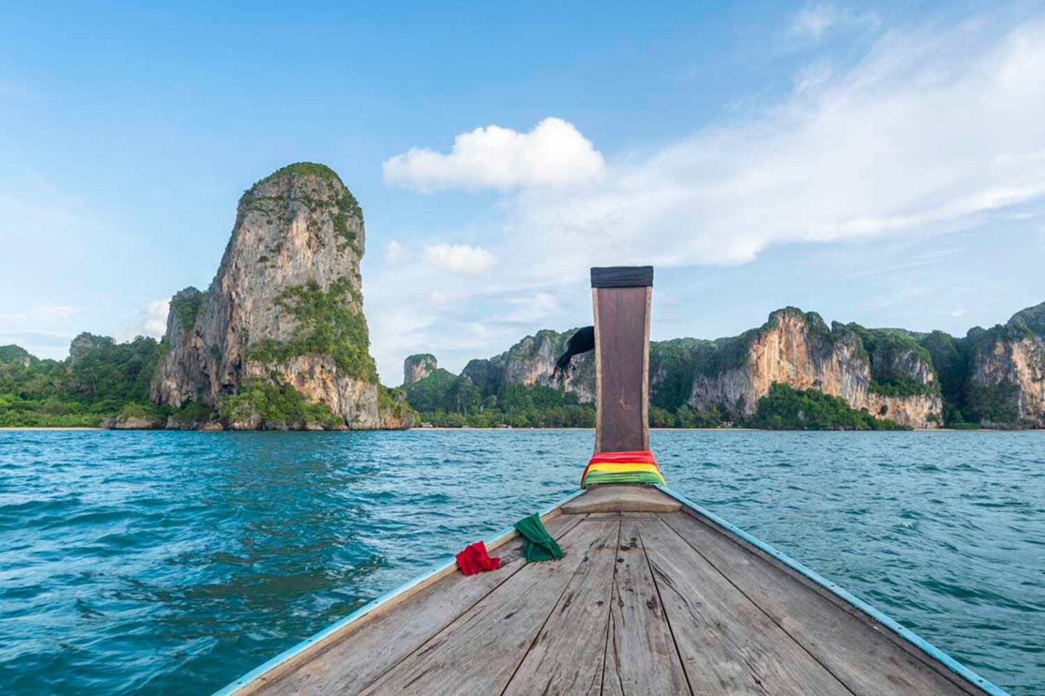 View from a longtail boat in southern Thailand